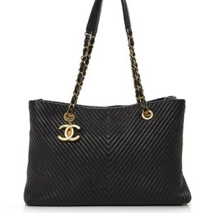Chanel Quilted Classic Shopper Tote